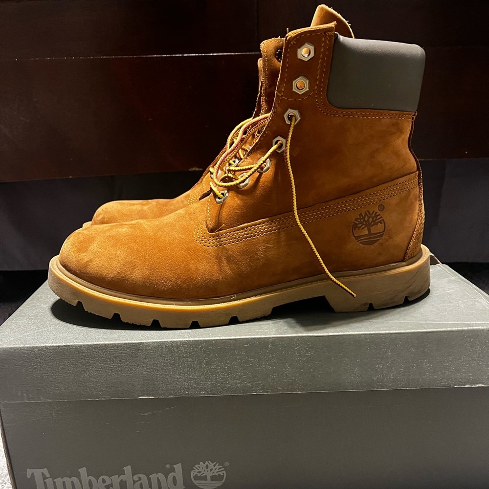 Timberland Boots Men 8 6 Inch Basic BT Rust/Org M/M